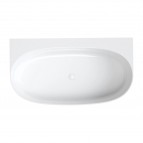 Omnires Valencia M+ vanna pie sienas 158x86 cm, Gloss white 4
