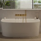 Omnires Valencia M+ vanna pie sienas 158x86 cm, Gloss white 3