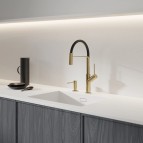 Omnires Vita virtuves maisītājs ar izvelkamu izteci, Brushed brass 3