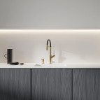 Omnires Vita virtuves maisītājs ar izvelkamu izteci, Brushed brass 4
