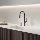 Omnires Vita virtuves maisītājs ar izvelkamu izteci, Brushed graphite 3