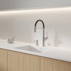 Omnires Vita virtuves maisītājs ar izvelkamu izteci, Brushed nickel 4