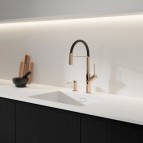 Omnires Vita virtuves maisītājs ar izvelkamu izteci, Polished copper 4
