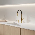 Omnires Vita virtuves maisītājs ar izvelkamu izteci, Polished gold 3