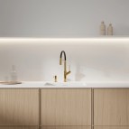 Omnires Vita virtuves maisītājs ar izvelkamu izteci, Polished gold 4