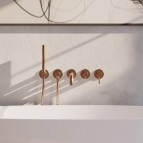 Omnires Y 5 caurumu vannas maisītājs ar garu snīpi, Brushed Copper 3