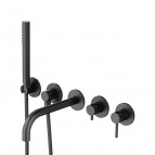 Omnires Y 5 caurumu vannas maisītājs ar garu snīpi, Brushed Graphite