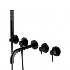 Omnires Y 5 caurumu vannas maisītājs ar garu snīpi, Matt Black