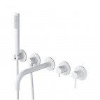 Omnires Y 5 caurumu vannas maisītājs ar garu snīpi, Matt White