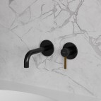 Omnires Y Izlietnes maisītājs, slēpta uzstādīšana, Matt Black/ Gold 3