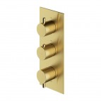 Omnires Y Termostatiskais 3-ceļu dušas/vannas maisīt., Brushed Brass