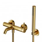 Omnires Y Vannas maisītājs ar dušas komplektu, Brushed Gold