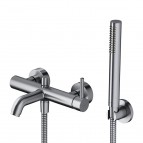 Omnires Y Vannas maisītājs ar dušas komplektu, Brushed Nickel