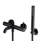 Omnires Y Vannas maisītājs ar dušas komplektu, Matt Black