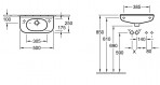 O.novo izlietne compact 50x25 cm, balta 2