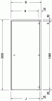 OpenSpace душевые двери 88.5x205 5
