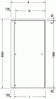 OpenSpace душевые двери 88.5x205 3