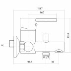  Cersanit SIMI смеситель для ванны 2