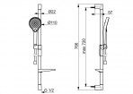 Oras Optima Style dušas garnitūra ar rokas dušu 766 mm, Hroms  3