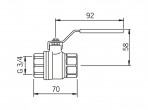 Oras Lodveida ventilis, DN20,PN25 2