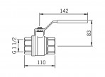 Oras Lodveida ventilis, DN40,PN25 2