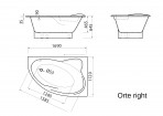 Orte akmens masas vanna 169x112x64.5 cm, Balta 5