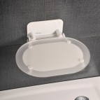 Dušas sēdeklis Chrome caurspīdīgs/balts