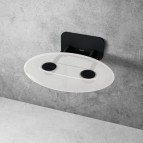 OVO-P II-CLEAR/BLACK sēdeklis dušas kabīnei