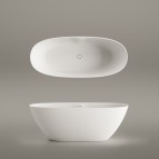 PAA Vanna Perla 1750 × 760 mm, akmens masas, Balta 3