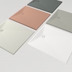 PAA Lettera akmens masas dušas paliknis 100 x 120 cm, Textured Smoke 3