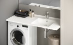PAA Silkstone Credo izlietne 475-2200 x 430-500 mm, Balta matēta 3