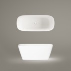 PAA Vanna Duna 1500 × 650 mm, akmens masas, Balta 6