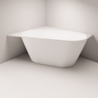 PAA Vanna Deco Corner D 1600×1270 mm, Silkstone®,Balta matēta 5