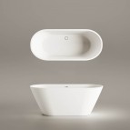 PAA Vanna Deco Nudo 1660×725 mm, Silkstone®,Balta matēta 2