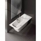 PAA Vanna Smart,170x75 cm, noapaļots A stūris, akmens masa, Balts 5