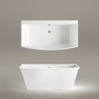 PAA Vanna Step 1700 × 890 mm, akmens masas, Balta 13