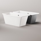 PAA Vanna Step 1700 × 890 mm, akmens masas, Balta 10