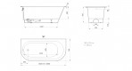 PAA Ванна VARIO M 1560x750 BC, каменная масса, белый 5