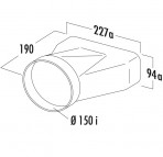 pāreja plakans/ apaļš Ø 150 mm 2