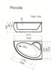 Piccola akmens masas vanna 154x95x56.5 cm, Balta 6