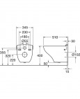 Piekaramais pods ar QR/SC vāku Nautic Hygienic Flush 8