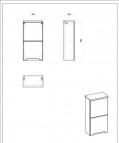 Навесной шкаф без зеркала Bali White 830, 35 см 3