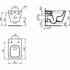 Ideal Standard WC Унитаз подвесной I.life B Rimless+ Slim SC крышкa 8
