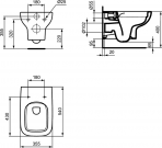 Ideal Standard WC Унитаз подвесной I.life A RimLS+ Rimless+ SC крышкa 5