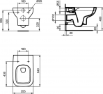 Ideal Standard Piekaramais WC I.life A RimLS+ pods Rimless+ ar SC vāku 5