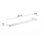 Gedy Pirenei dvieļu turētājs 450 mm, Hroms 2