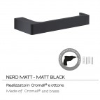 Gedy Pirenei tualetes papīra turētājs, Melns matēts 4