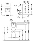 Писсуар D-Code, 305х290 мм, скрытый привод, белый 2