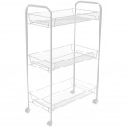 Duschy mobīlais metāla plaukts vannas istabai, Balts