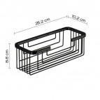 Gedy Augustus dušas plaukts 25 cm, Melns matēts 2